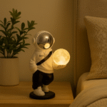 Astronaut Floor Lamp – Creative Home Decor with Glowing Moon