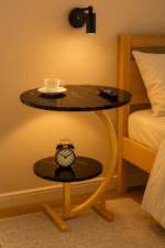 Bedside Premium Coffee Table – Elegant Wooden & Marble Finish - Image 4