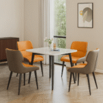 Premium Marble Dining Set with Modern Chairs