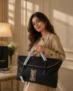 Luxe Quilted Tote Handbag - Image 3