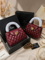 C-Quilted Mini Top Handle Bag - Image 4