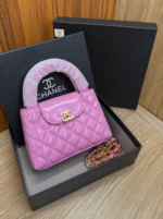 C-Quilted Mini Top Handle Bag - Image 3