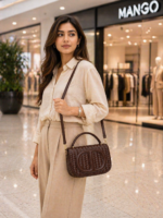 Signature Top Handle Sling Handbag - Image 7