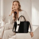 Veloura Dual Tone Tote Bag - Image 3