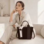 Veloura Dual Tone Tote Bag - Image 2