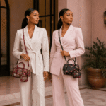 Cherry Print Duo Satchel Bag Set