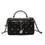 Quilted Mini Vanity Crossbody Bag with Chain Handle - Image 5