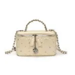 Quilted Mini Vanity Crossbody Bag with Chain Handle - Image 6