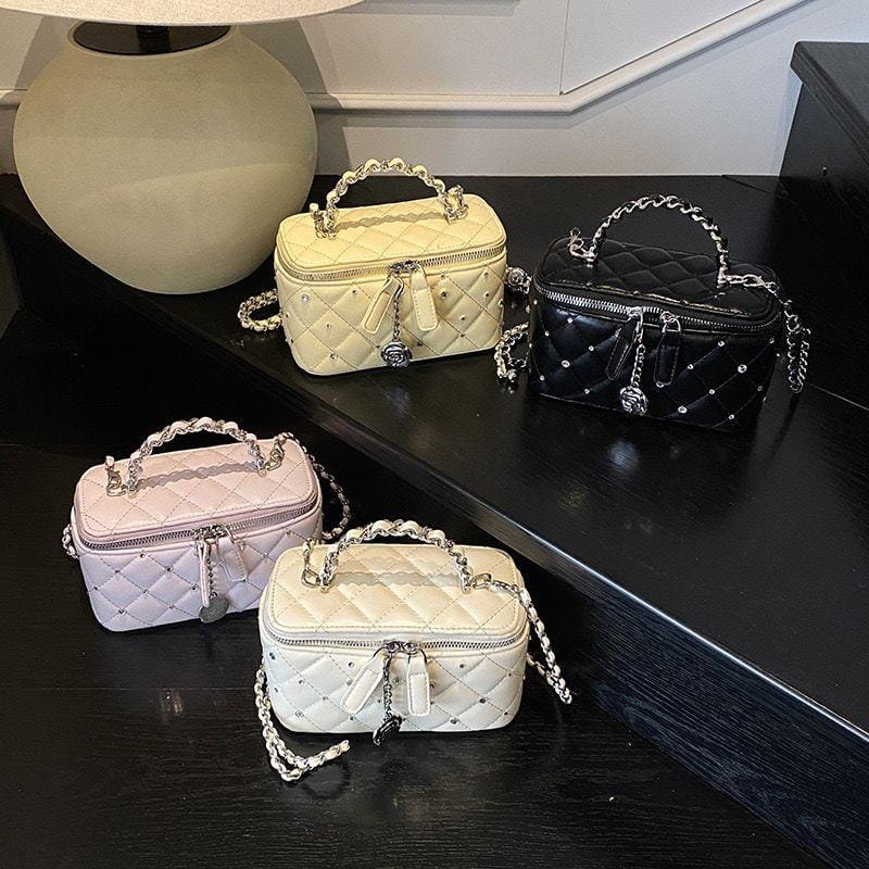 WhatsApp Image 2026-05-12 at 11.10.50 AM Quilted Mini Vanity Crossbody Bag with Chain Handle - Image 1