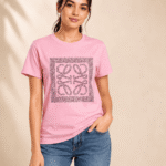 Blush Pink Dotted Motif T-Shirt
