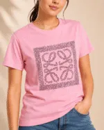Blush Pink Dotted Motif T-Shirt - Image 5