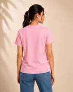 Blush Pink Dotted Motif T-Shirt - Image 3